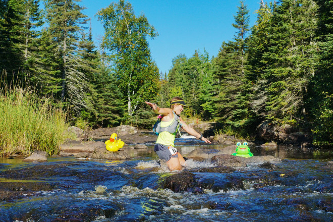 Steph Hoff Playing in The Split Rock River - Photo Credit Cole Peyton