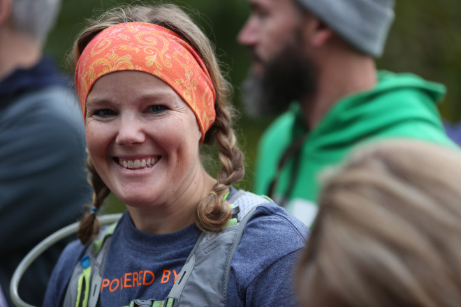 Steph Hoff at the Start - Photo Credit Cary Johnson