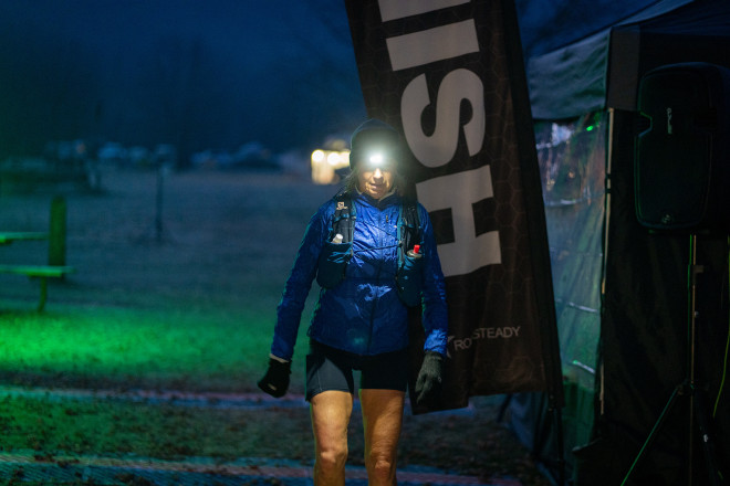 Susan Finishing Another Loop - Photo Credit Jamison Swift