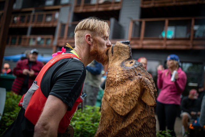 Tim Lays it on the Wolf - Photo Credit Tone Coughlin