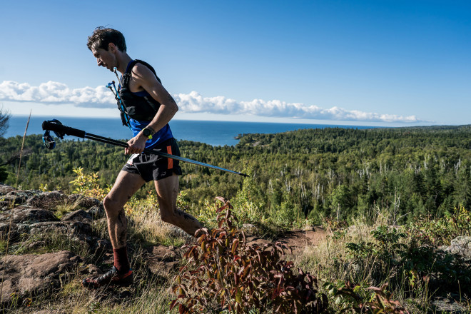 Travis On The Move Above Lake Superior - Photo Credit Ian Corless