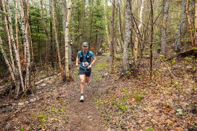 Tyler Morey EnRote to the 2025 SSTR 50K Win - Photo Credit Scott Rokis