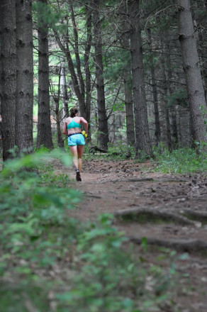 Womens Winner Melissa Jansen in the Pines - Photo Credit Francois Lyon