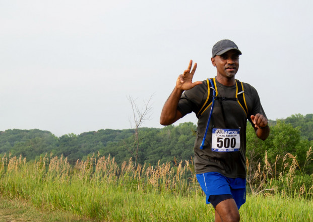 Yonas Running on the Prairie Loop - Photo Credit John Schultz