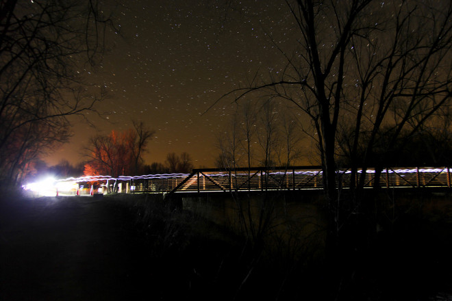 Zumbro Bridge at Night - Photo Credit Eric Hadtrath