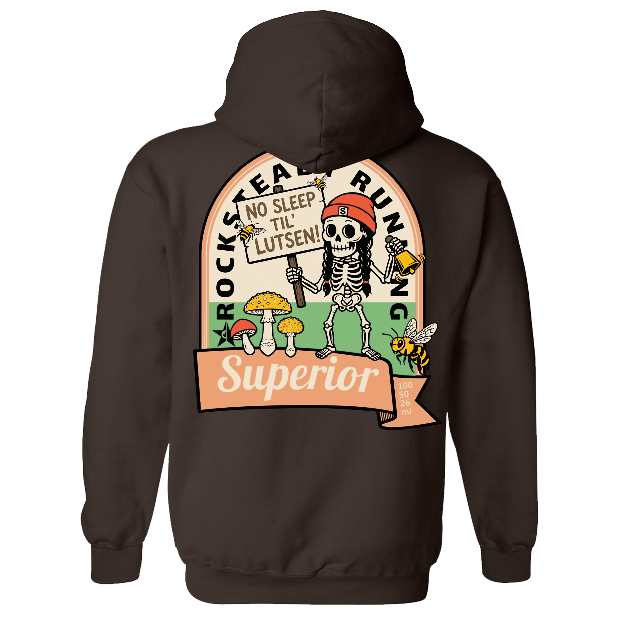 Superior Fall Skeleton Hoodie - Dark Chocolate - Image 2