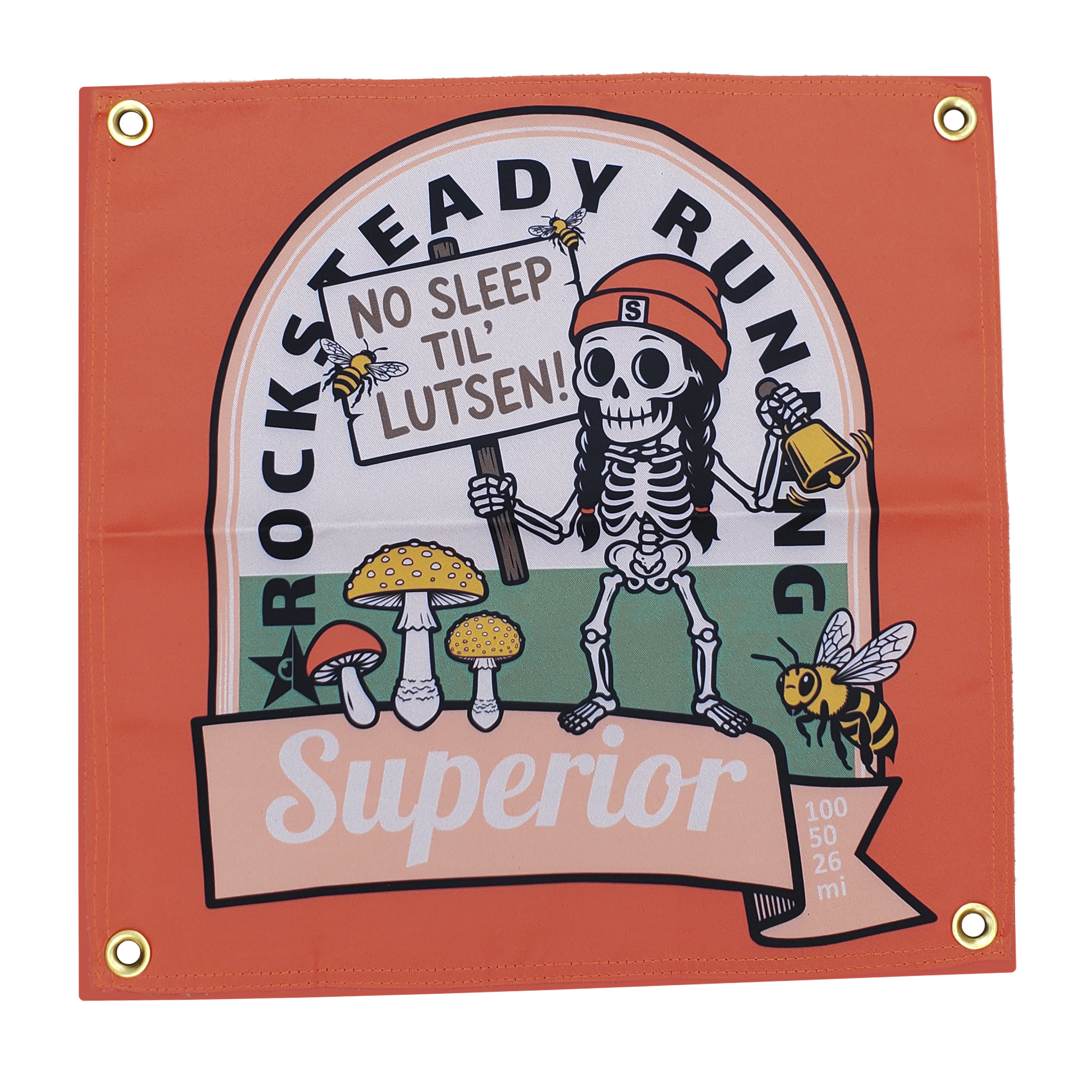 No Sleep Til Lutsen Fabric Banner